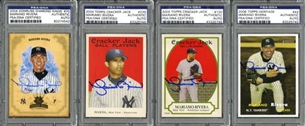 Lot of (10) Autographed Mariano Rivera Cards 